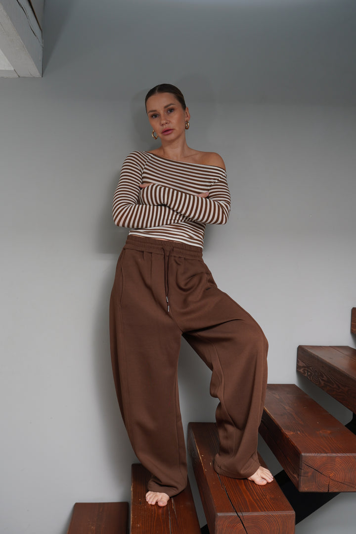 Tops "Off shoulder stripes"